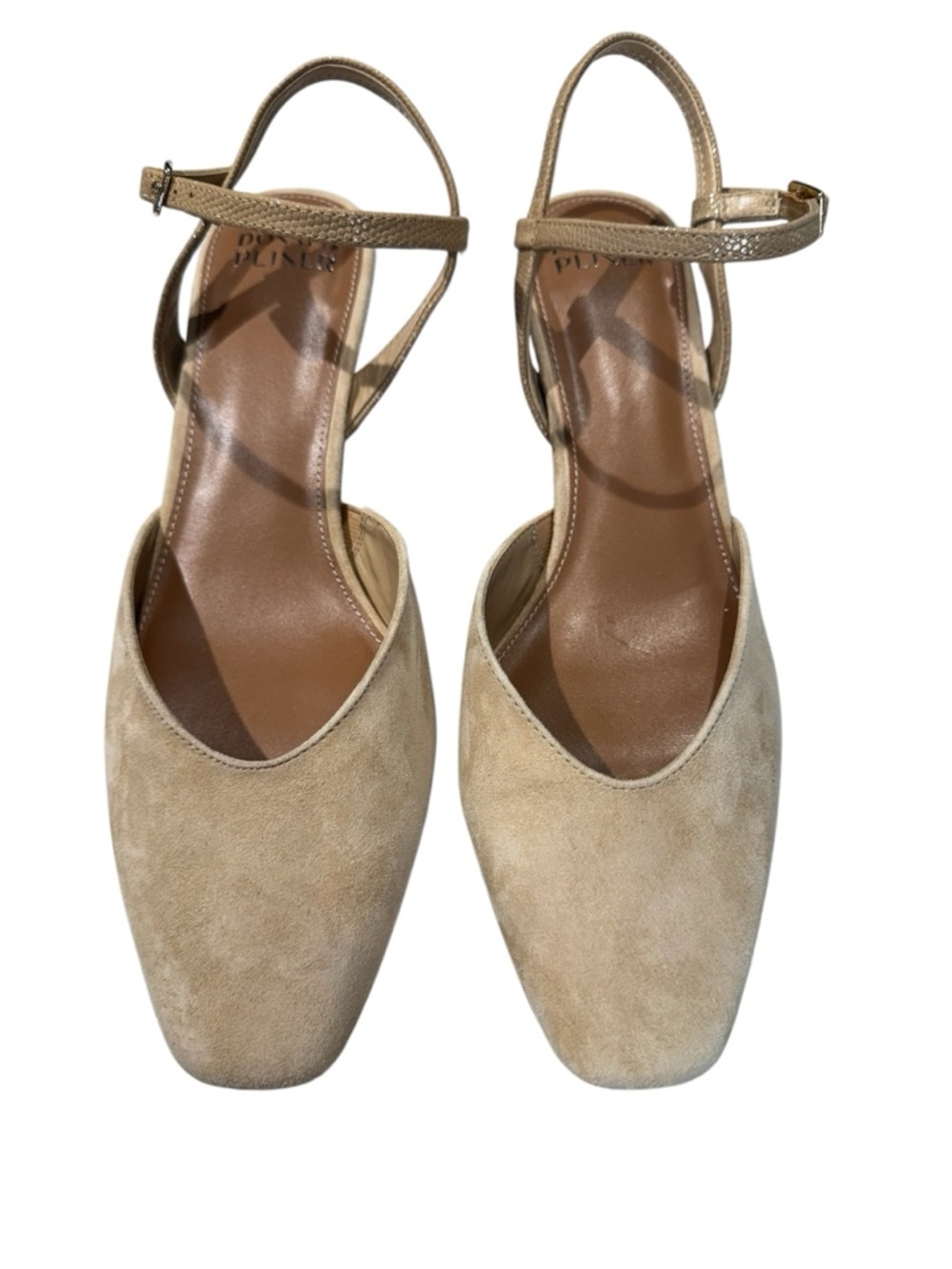 Donald Pliner Beige Suede Slingback Pump Size 10M - Picture 6 of 11